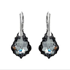 Naiste kõrvarõngad Diamond Sky „Baroque V (Silver Night)“ koos Swarovski kristallidega DS02A865 hind ja info | Kõrvarõngad | kaup24.ee