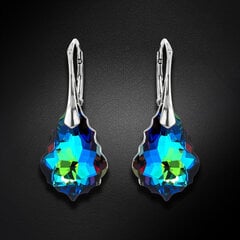 Naiste kõrvarõngad Diamond Sky „Baroque V (Meridian Blue)“ koos Swarovski kristallidega DS02A866 цена и информация | Серьги | kaup24.ee
