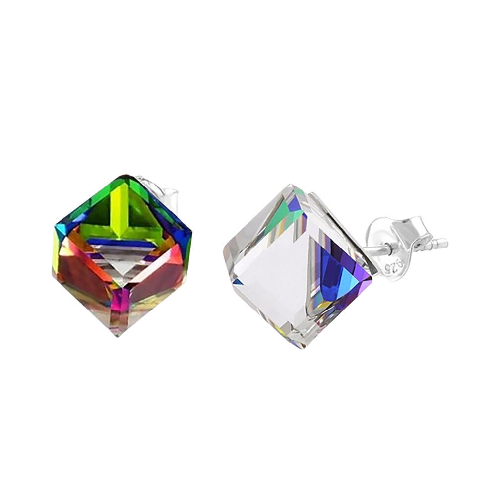 Naiste kõrvarõngad Diamond Sky „Rubicon II (Vitrail Medium)“ koos Swarovski kristallidega DS02A869 hind ja info | Kõrvarõngad | kaup24.ee