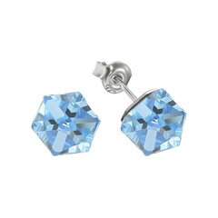 Серебряные серьги Рубикон II (Aquamarine Comet Argent Light) с кристаллами Swarovski™ DS02A870 цена и информация | Серьги | kaup24.ee