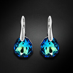 Серебряные серьги Ледяные Грани (Bermuda Blue) с кристаллами Swarovski™ DS02A873 цена и информация | Серьги | kaup24.ee