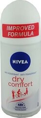 Deodorant Nivea Antiperspirant Roll-On Dry Comfort, 50 ml цена и информация | Дезодоранты | kaup24.ee