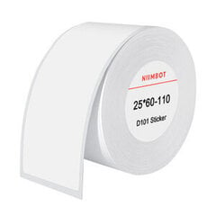 Наклейки Niimbot 25х60 мм, 110 шт., белые цена и информация | Канцелярские товары | kaup24.ee