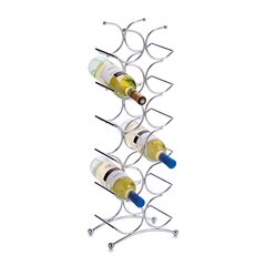 Металлическая винная стойка, 36 бутылок, Zeller цена и информация | Полки | kaup24.ee