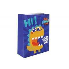 Blue Dinosaur Paper Gift Bag 41.5cm x 30cm x 12cm hind ja info | Kingituste pakendid | kaup24.ee