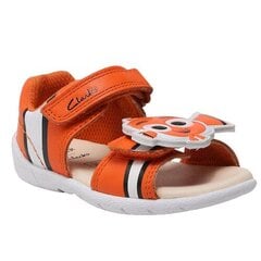 Sandaalid poistele Clarks 26158395 7 090, oranž hind ja info | Laste sandaalid | kaup24.ee