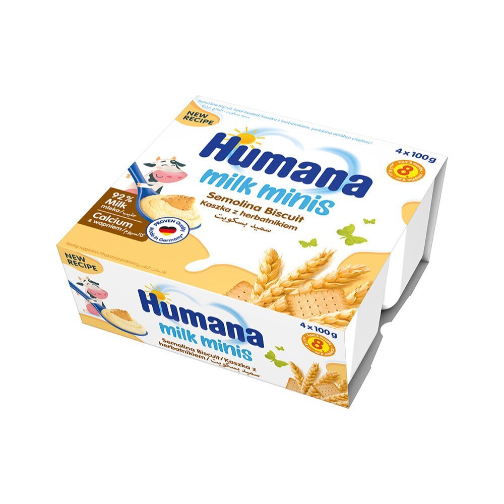 Küpsise manna magustoit Humana Milk Minis, 400g цена и информация | Snäkid, joogid lastele | kaup24.ee
