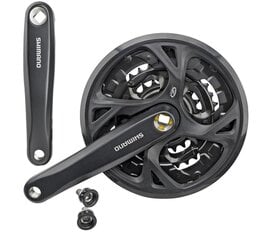 Shimano Crankset FC-M371 175mm 44x32x22T Black цена и информация | Другие запчасти для велосипеда | kaup24.ee