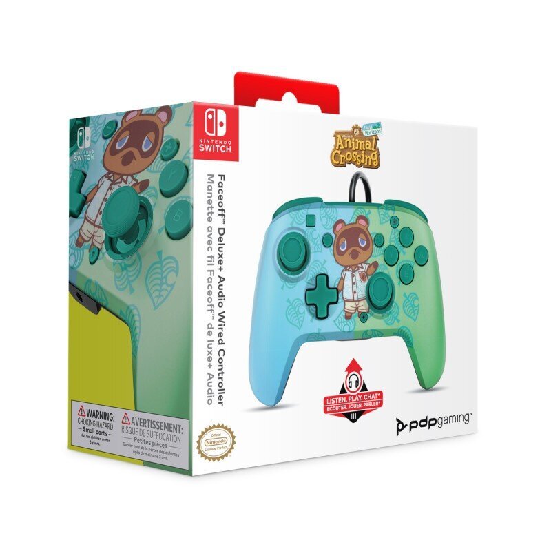 PDP Delux+ Audio Animal Crossing juhtmega mängupult Nintendo Switch цена и информация | Mängupuldid | kaup24.ee
