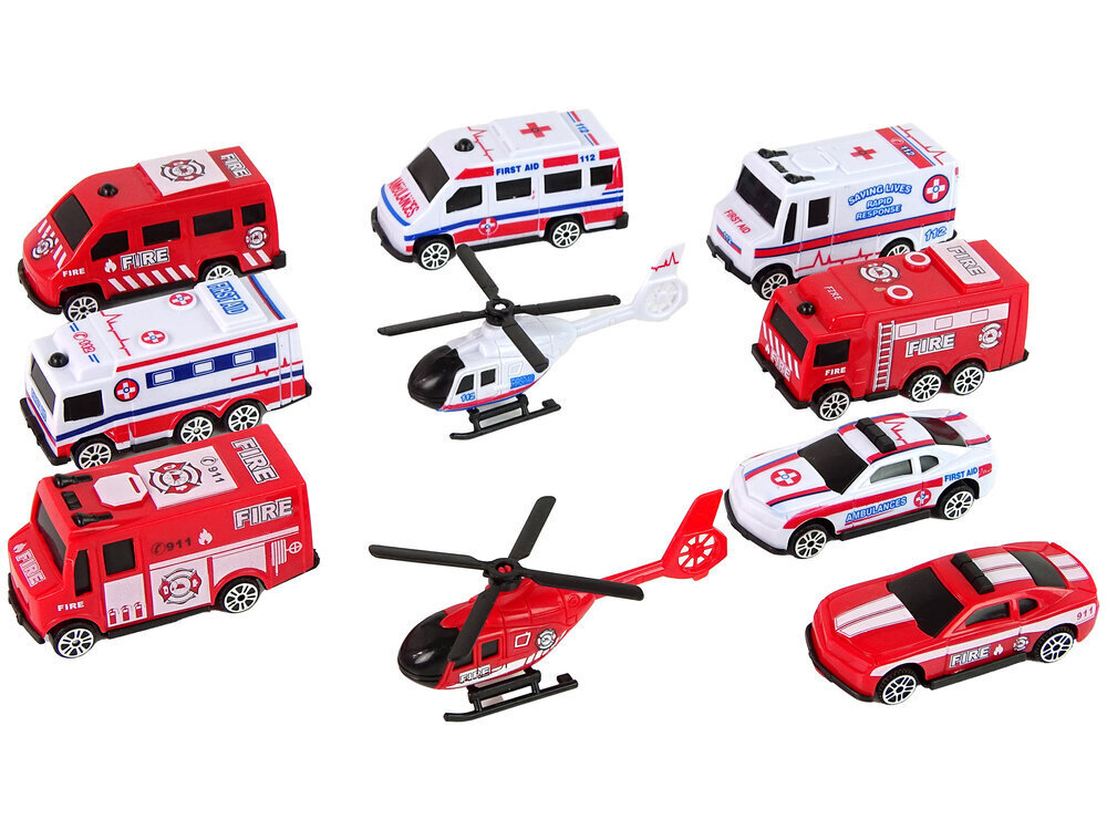Tulekahju ja kiirabi komplekt Lean mänguasjad hind ja info | Poiste mänguasjad | kaup24.ee