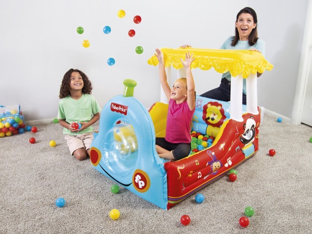 Täispuhutav rong koos pallidega, Fisher Price Bestway цена и информация | Imikute mänguasjad | kaup24.ee