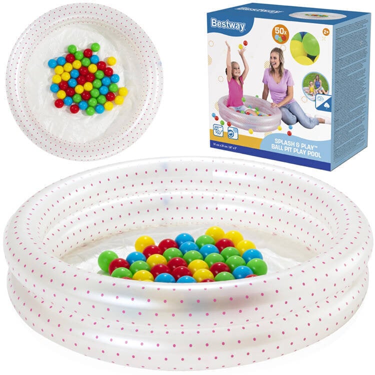 Täispuhutav bassein pallidega Bestway, roosa hind ja info | Imikute mänguasjad | kaup24.ee