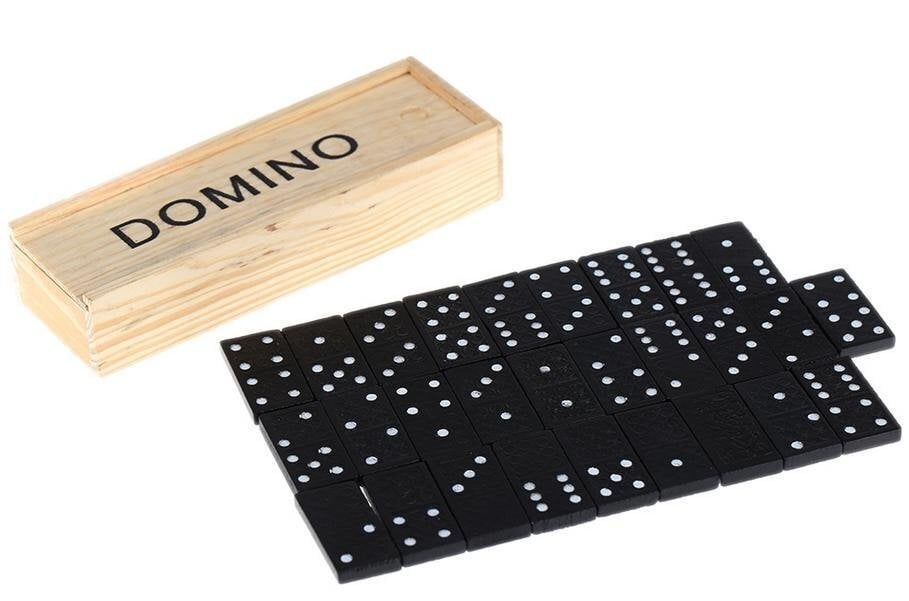 Klassikaline mäng Domino puidust karbis 28 tk. hind ja info | Arendavad mänguasjad | kaup24.ee