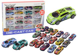 Mänguasja võidusõidu sportauto komplekt 1:64 20 tk. цена и информация | Игрушки для мальчиков | kaup24.ee