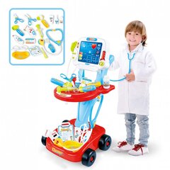 Laste arsti elektrooniline käru koos tarvikutega 17 tk Woopie, punane hind ja info | Tüdrukute mänguasjad | kaup24.ee