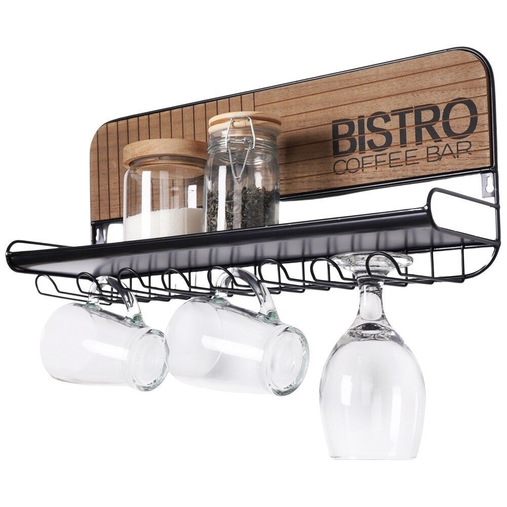 Köögi seinariiul Home Styling Collection Bistroo, pruun/must hind ja info | Köögimööbli tarvikud | kaup24.ee