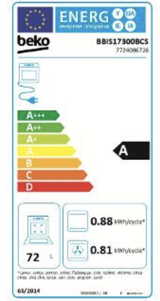 Beko BBIS17300BCS hind ja info | Ahjud | kaup24.ee