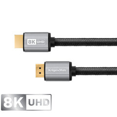 Kruger Matz HDMI-HDMI 2.1 8K кабель 3м цена и информация | Кабели и провода | kaup24.ee