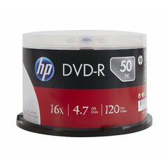 DVD-R HP 50 штук 16x 4,7 GB цена и информация | Виниловые пластинки, CD, DVD | kaup24.ee