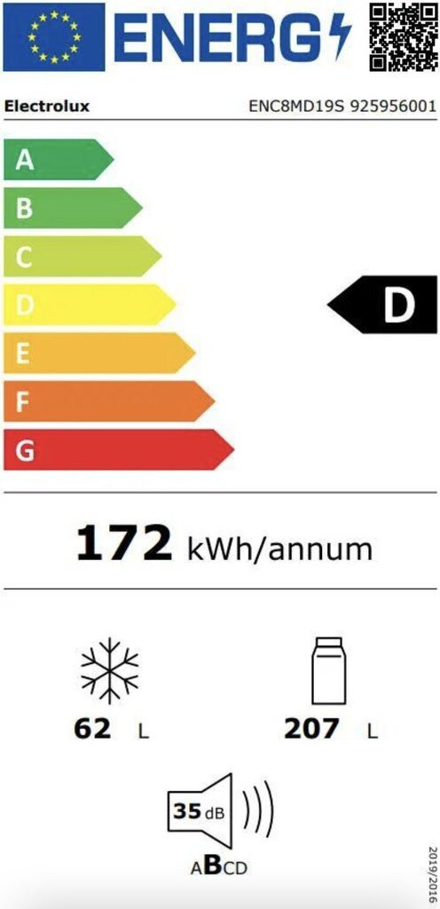 Electrolux ENC8MD19S hind ja info | Külmkapid | kaup24.ee