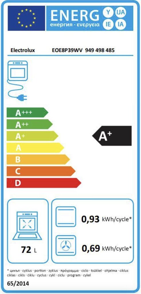 Eletrolux EOE8P39WV hind ja info | Ahjud | kaup24.ee