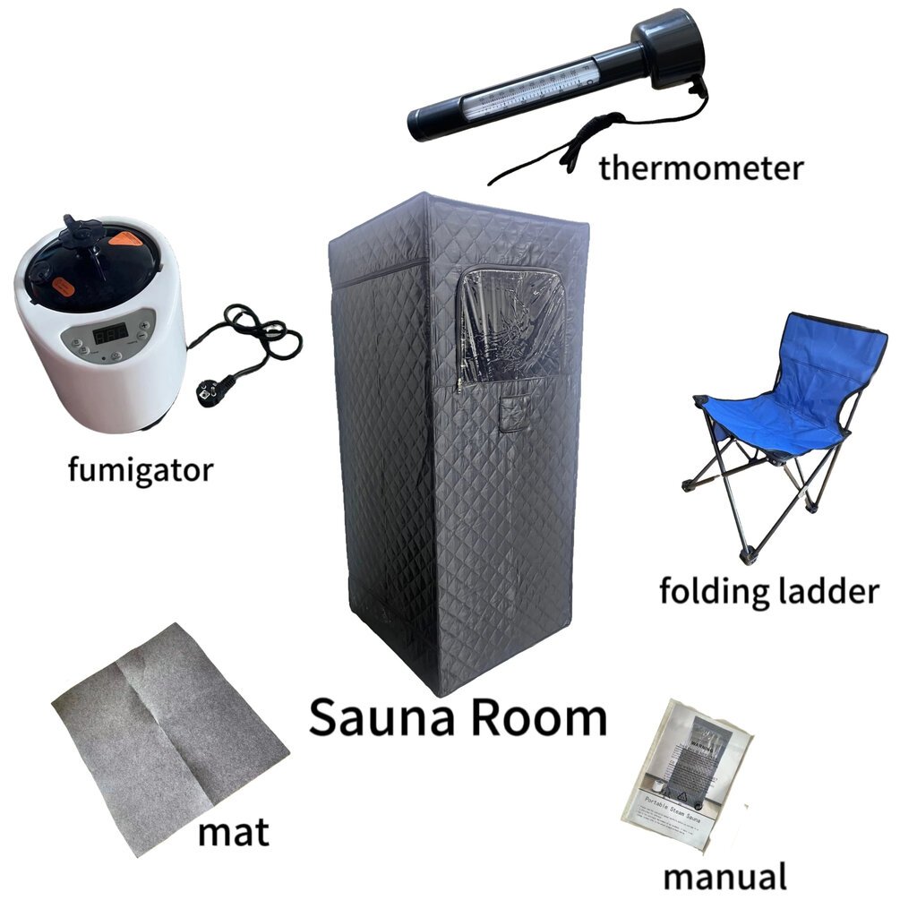 Kokkupandav saun, must цена и информация | Sauna aksessuaarid | kaup24.ee