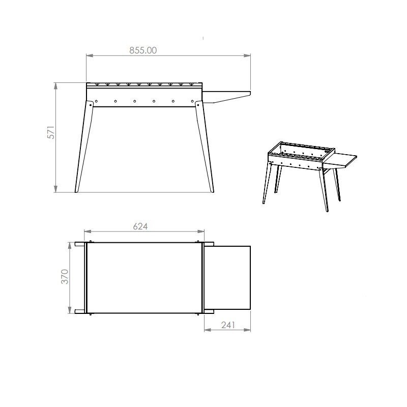 Kokkupandav grill Classic 600 riiuliga hind ja info | Šašlõkivannid | kaup24.ee