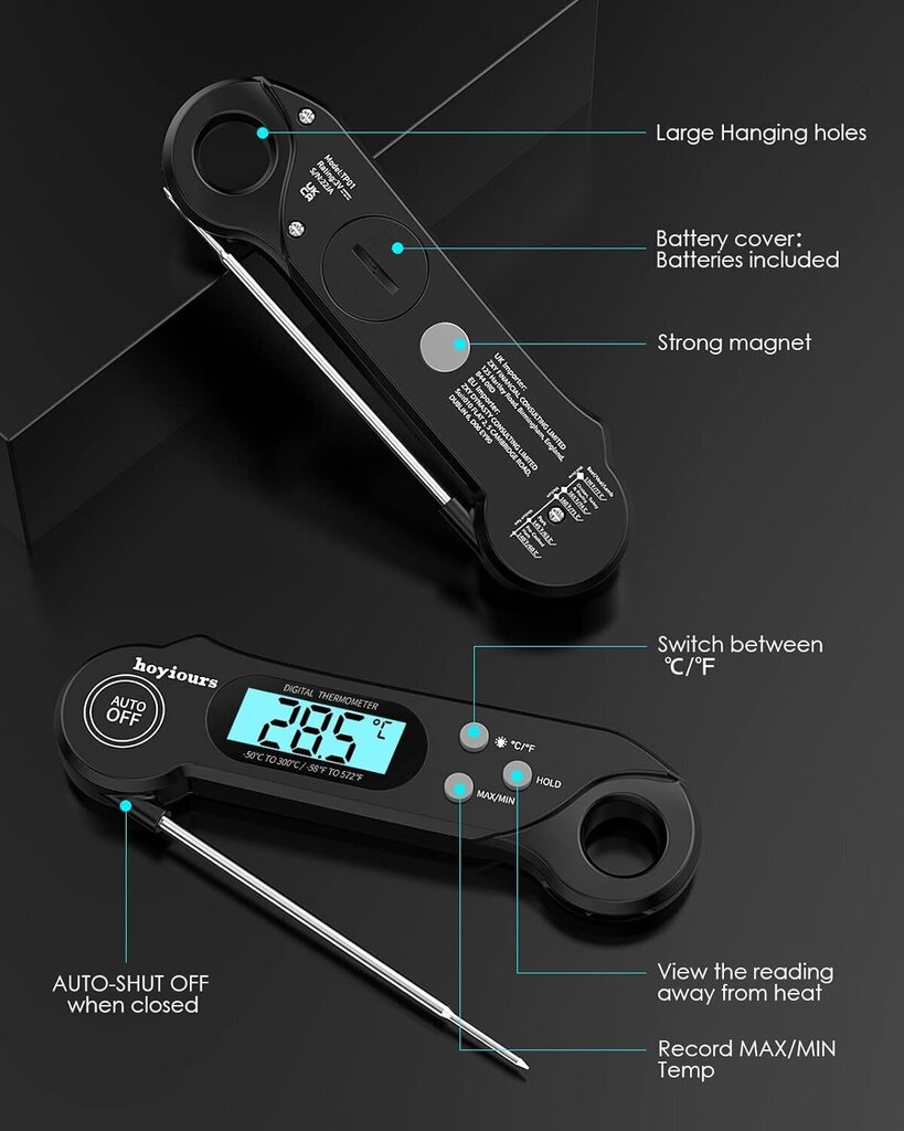 Digitaalne lihatermomeeter hoyiours hind ja info | Grillitarvikud ja grillnõud | kaup24.ee