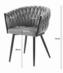 2-toolide komplekt Leobert Orion, must/liivavärvi цена и информация | Стулья для кухни и столовой | kaup24.ee