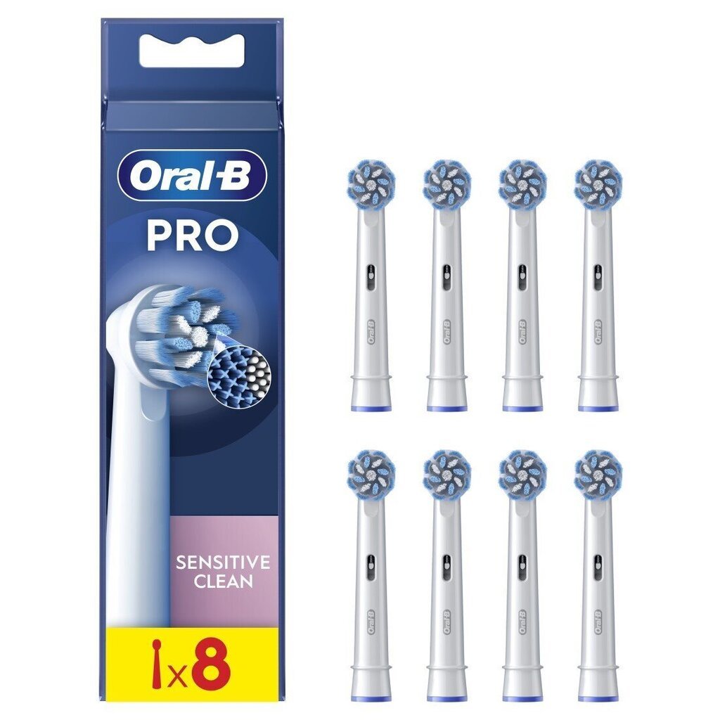 Oral-B EB60-8 Sensitive Clean Pro цена и информация | Elektriliste hambaharjade otsikud | kaup24.ee