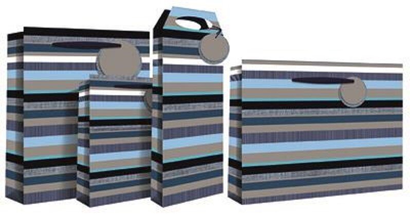 Kinkekott Male Stripe, sinised triibud hind ja info | Kingituste pakendid | kaup24.ee