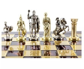 Шахматы с золотистыми/серебристыми фигурами и бронзовой шахматной доской 44 х 44 см цена и информация | Настольные игры | kaup24.ee