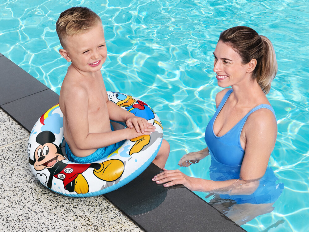 Bestway Mickey Mouse täispuhutav ujumisratas, 56 cm цена и информация | Mänguasjad (vesi, rand ja liiv) | kaup24.ee