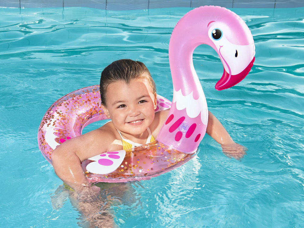 Täispuhutav ujumisrõngas, Bestway Flamingo, 61 cm hind ja info | Mänguasjad (vesi, rand ja liiv) | kaup24.ee
