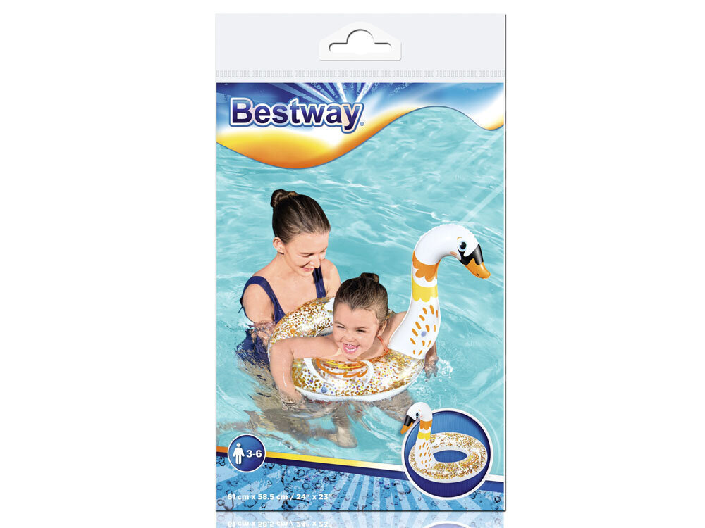 Bestway Swan täispuhutav ujumisratas, 61 cm hind ja info | Mänguasjad (vesi, rand ja liiv) | kaup24.ee