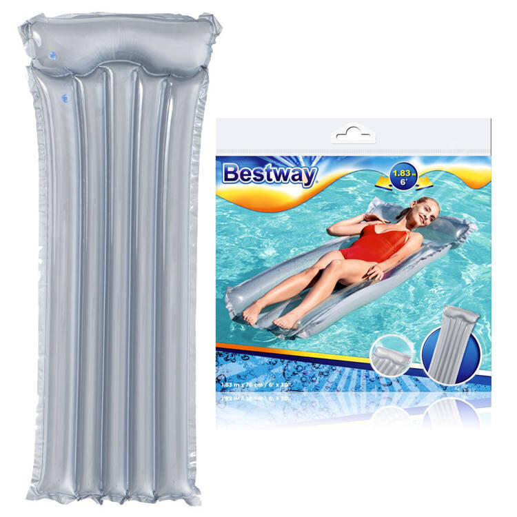 Täispuhutav madrats Bestway Beach Deluxe, 183 x 76 cm, hall hind ja info | Täispuhutavad veemänguasjad ja ujumistarbed | kaup24.ee