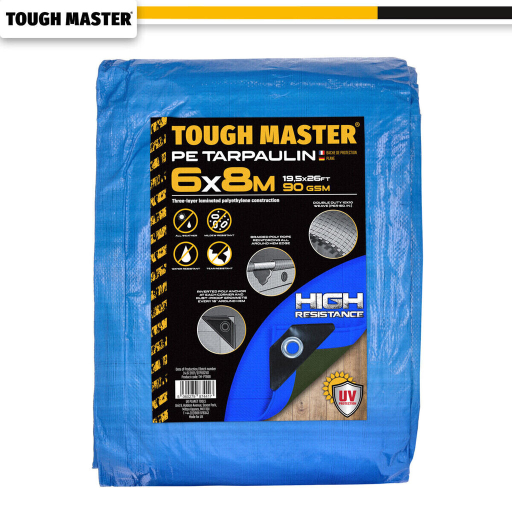 Välipresent, koormakate, present 6x8 m TOUGH MASTER® TM-PT968 цена и информация | Aiatööriistad | kaup24.ee