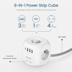 Lecent Power Cube 8in1, 2m цена и информация | Удлинители | kaup24.ee