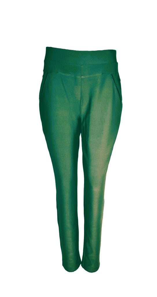 Püksid naistele, roheline цена и информация | Naiste püksid | kaup24.ee