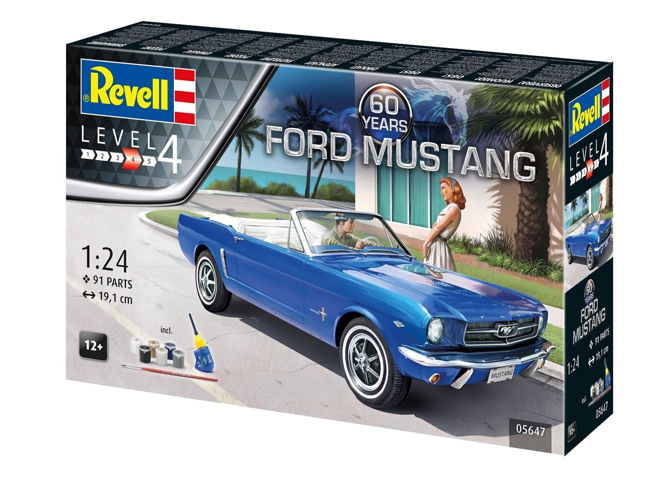 Revell - 60th Anniversary Ford Mustang mudeli komplekt, 1/24, 05647 цена и информация | Klotsid ja konstruktorid | kaup24.ee