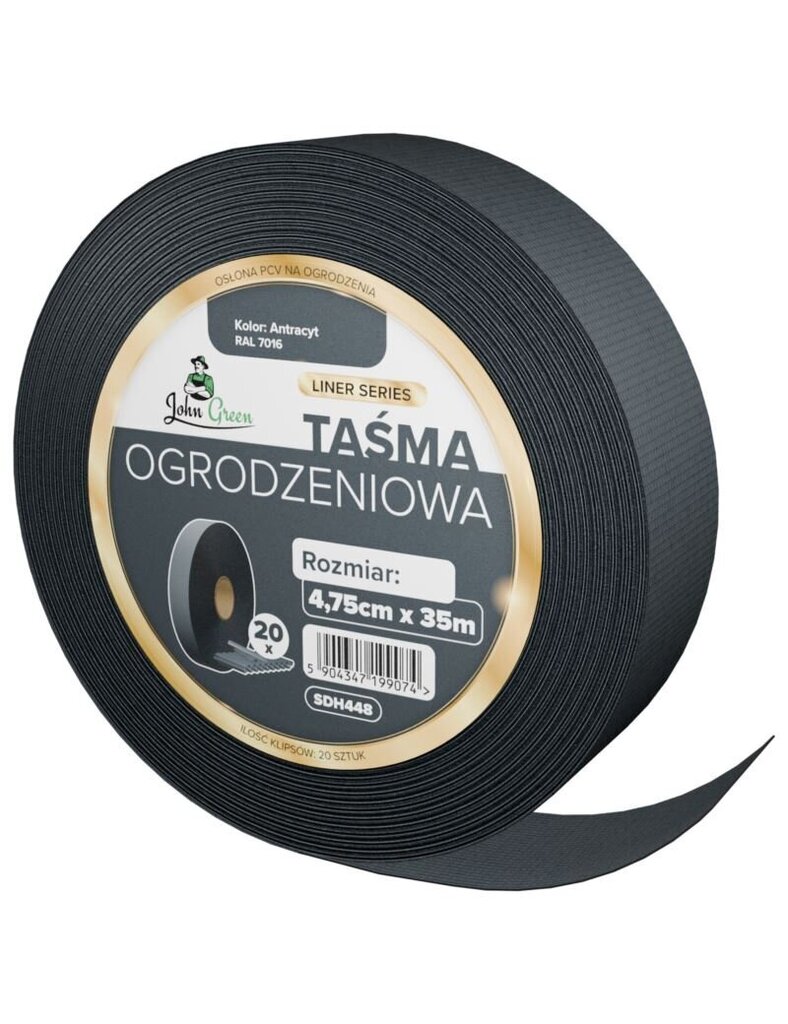 Aia lint 4,75cm x 35m, John Green, antratsiit + klambrid hind ja info | Aiad ja tarvikud | kaup24.ee