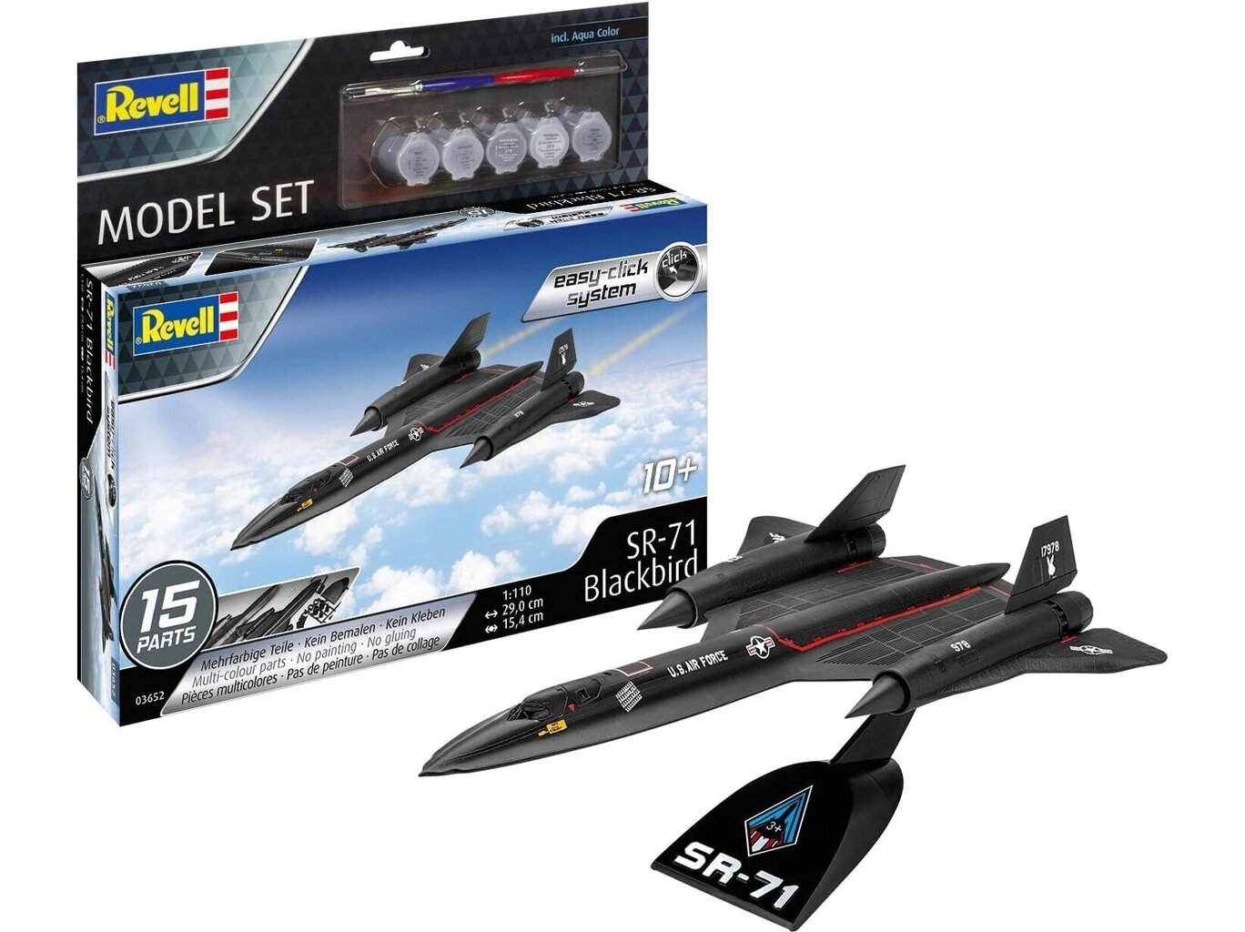 Revell - Lockheed SR-71 Blackbird easy-click-system mudeli komplekt, 1/110, 63652 цена и информация | Klotsid ja konstruktorid | kaup24.ee
