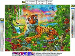 Teemantmosaiik tiiger 40x30 cm цена и информация | Алмазная мозаика | kaup24.ee