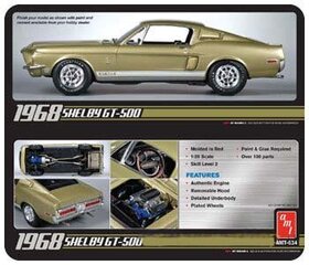 Plastikust mudelikomplekt AMT (USA) - 1968 Shelby GT500 hind ja info | Liimitavad mudelid | kaup24.ee