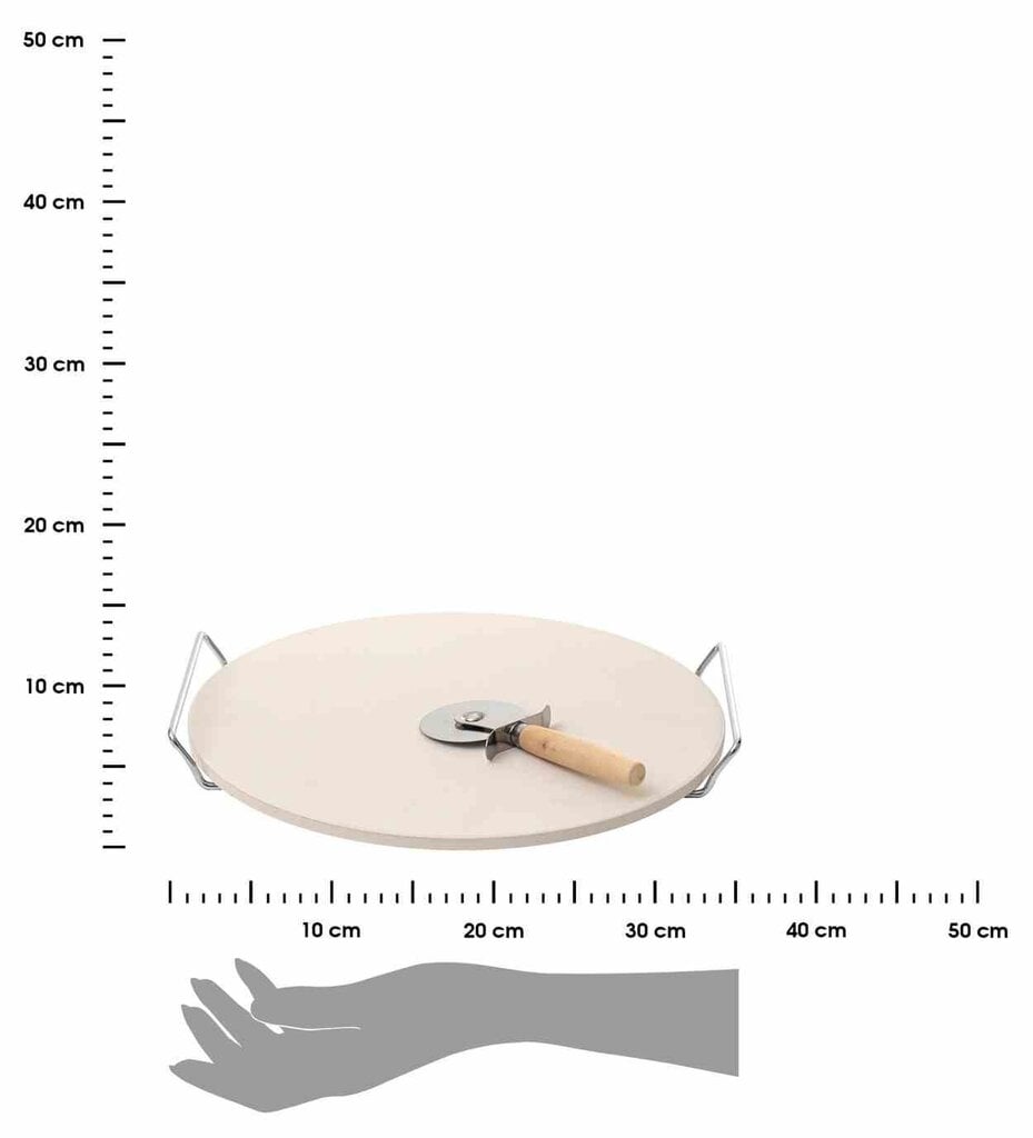 Pizzakivi koos noaga 33 cm hind ja info | Grillitarvikud ja grillnõud | kaup24.ee