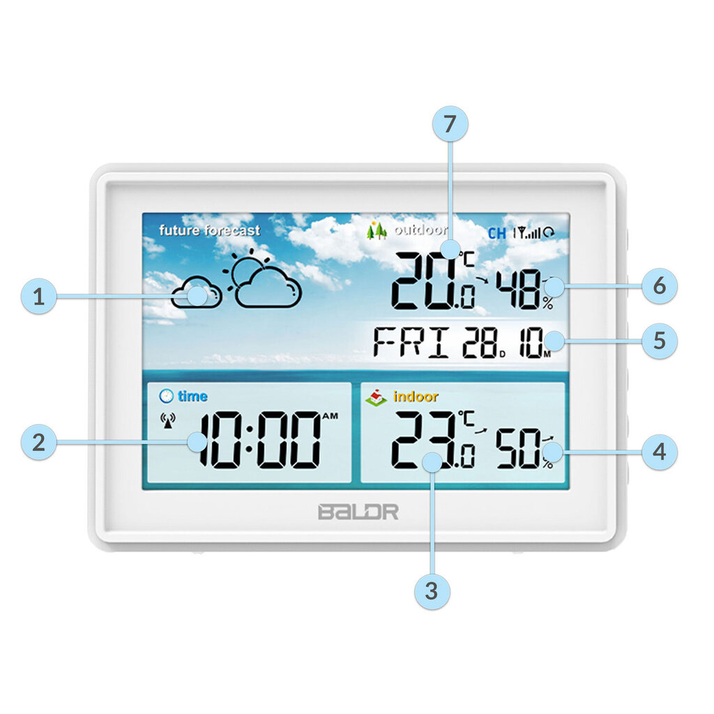 Ilmajaam Balor BD-909 hind ja info | Ilmajaamad, termomeetrid | kaup24.ee