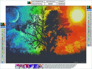 Teemantmosaiik Päev ja Öö 40x30cm hind ja info | Teemantmaalid, teemanttikandid | kaup24.ee