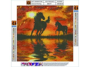 Teemantmosaiik Hobused 30x30cm hind ja info | Teemantmaalid, teemanttikandid | kaup24.ee