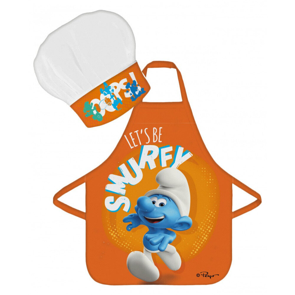 Põllekomplekt lastele Smurfy hind ja info | Köögirätikud, pajakindad, põlled | kaup24.ee