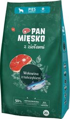 Pan Mięsko для собак мелких пород с говядиной и тунцом, 20 кг цена и информация | Сухой корм для собак | kaup24.ee